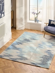 Blue Island Abstract Rug - Image 1 of 6
