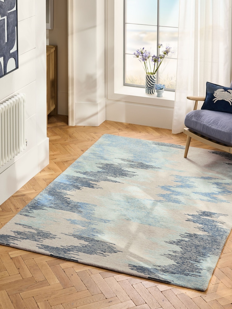 Blue Island Abstract Rug - Image 1 of 6