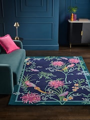 Blue/Pink Emporium Birds Rug - Image 1 of 5