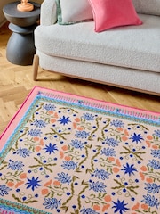 Multi Washable Bright Floral Rug - Image 4 of 5