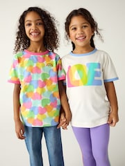 Little Bird by Jools Oliver Pink/Purple Short Sleeve Colourful T-Shirts 2 Pack - Image 4 of 8