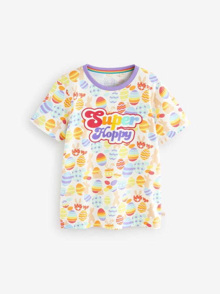 Little Bird by Jools Oliver Lilac Purple Colourful Short Sleeve Super Hoppy T-Shirt - Image 1 of 7