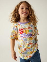 Little Bird by Jools Oliver Lilac Purple Colourful Short Sleeve Super Hoppy T-Shirt - Image 5 of 7
