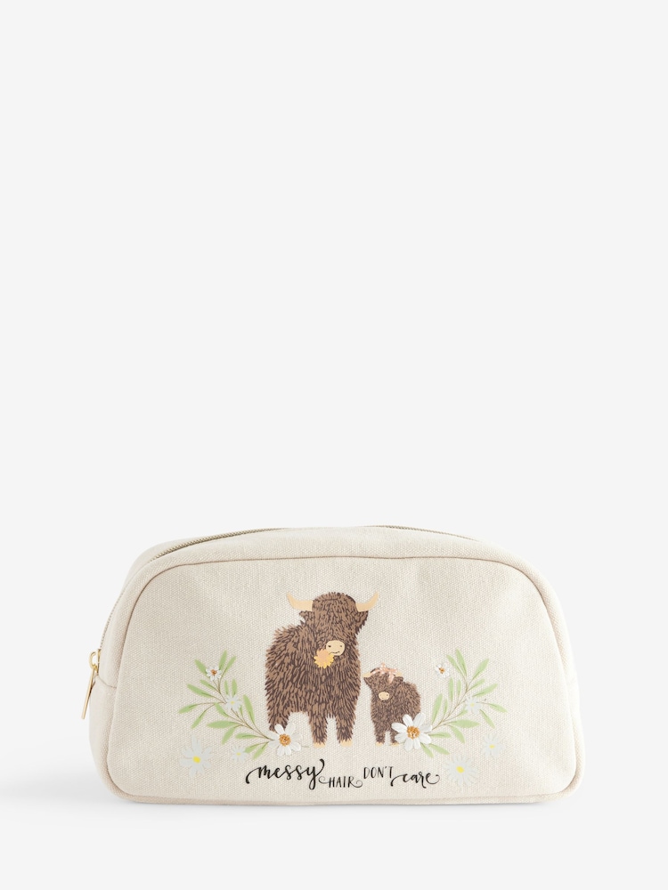 Natural Hamish the Highland Cow Makeup Bag - Image 4 of 4