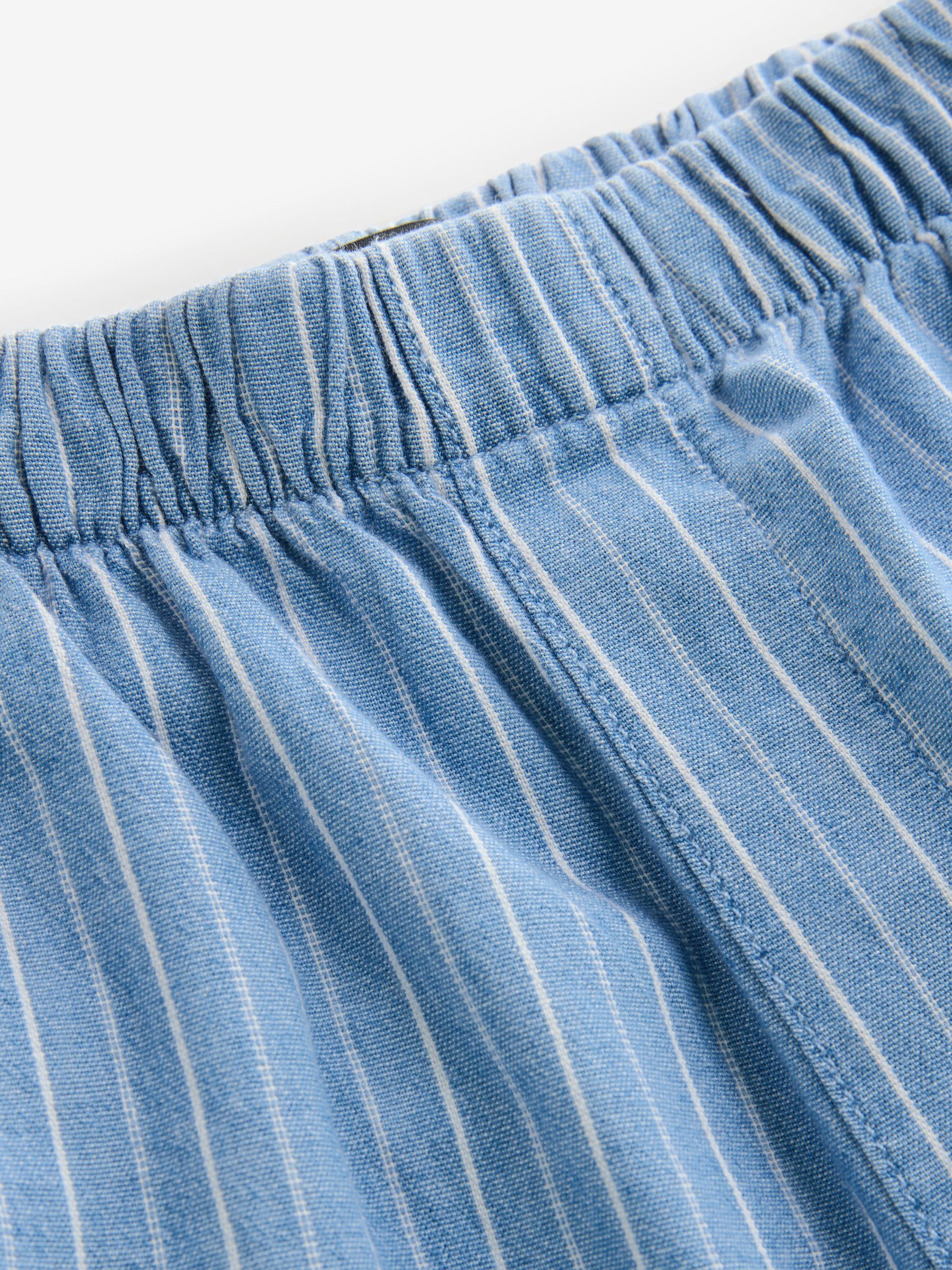 Short Hot Pants PRETTYLITTLETHING Femme – Bleu Rayé – Taille 12 – 100% Polyester