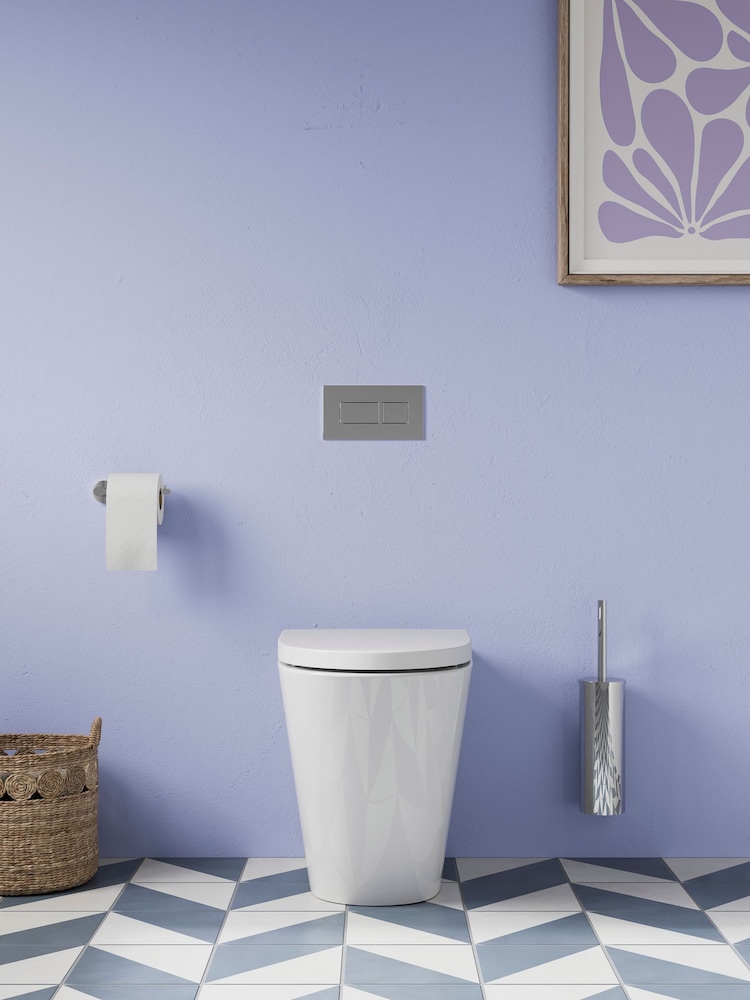 Britton Bathrooms White Sphere Rimless Back to Wall WC Toilet - Image 1 of 5 Britton Bathrooms White Sphere Rimless Back to Wall WC Toilet - Image 1 of 5