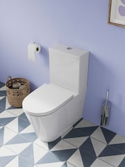 Britton Bathrooms White Sphere Rimless Close Coupled WC Toilet - Image 2 of 4