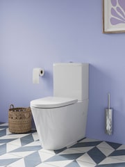 Britton Bathrooms White Sphere Rimless Close Coupled WC Toilet - Image 3 of 4