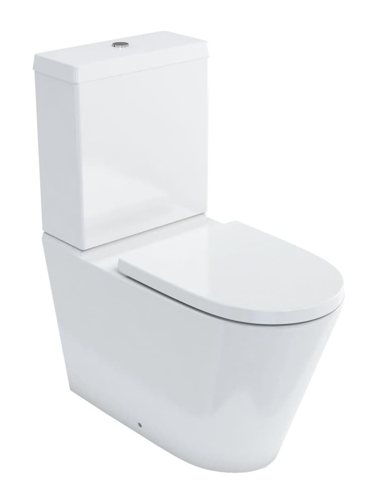 Britton Bathrooms White Sphere Rimless Close Coupled WC Toilet - Image 4 of 4