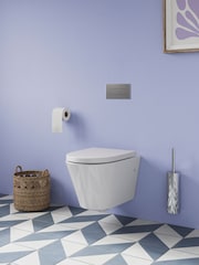 Britton Bathrooms White Sphere Rimless Wall Hung WC Toilet - Image 3 of 5