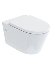 Britton Bathrooms White Sphere Rimless Wall Hung WC Toilet - Image 4 of 5