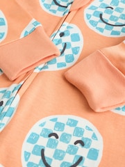 Orange 3 Pack Two Way Zip 100% Cotton Baby Sleepsuits (0mths-3yrs) - Image 10 of 12