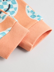 Orange 3 Pack Two Way Zip 100% Cotton Baby Sleepsuits (0mths-3yrs) - Image 12 of 12