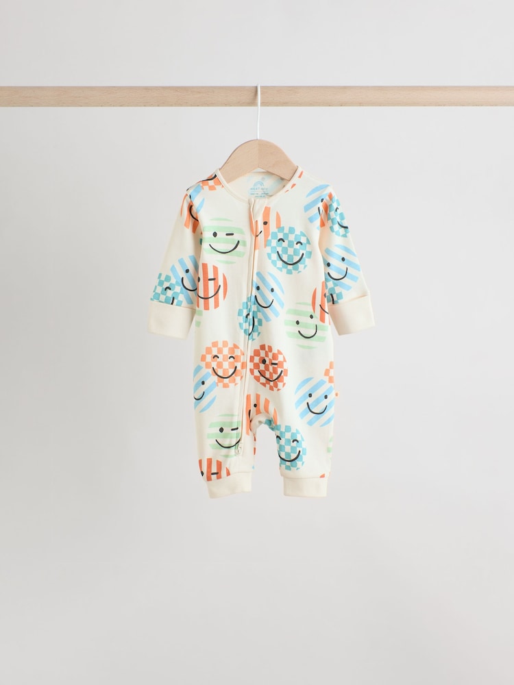 Oranžna - 3 Pack Two Way Zip 100% Cotton Baby Sleepsuits (0mths-3yrs) - Slika 2 iz 12 Oranžna - 3 Pack Two Way Zip 100% Cotton Baby Sleepsuits (0mths-3yrs) - Slika 2 iz 12