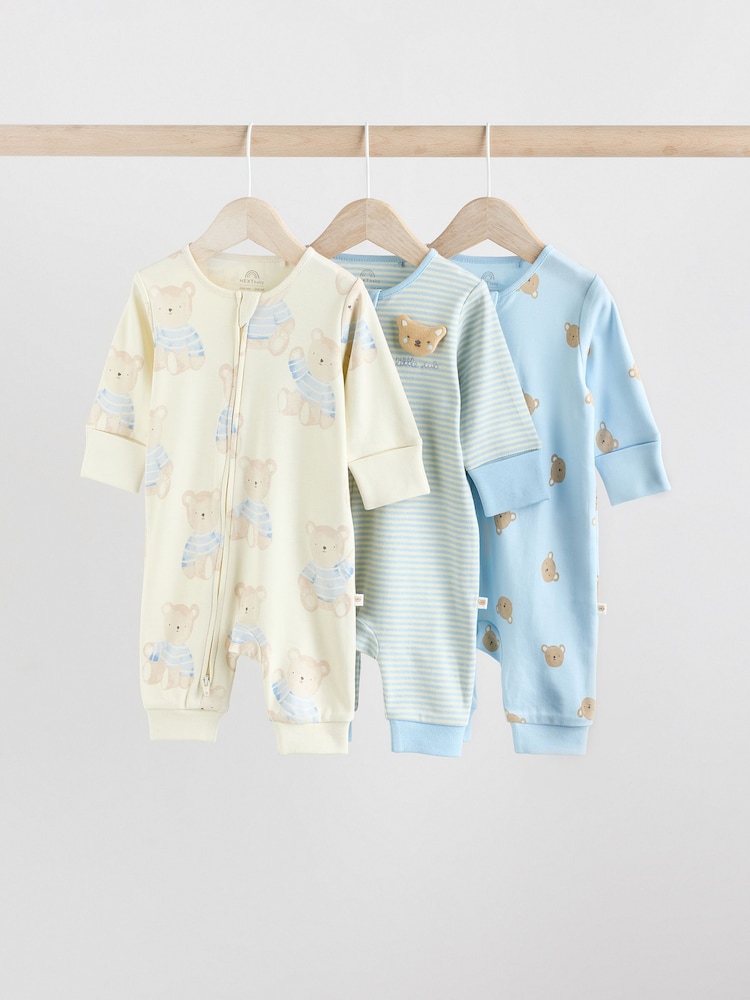 Blau - Baby-Schlafanzüge mit Bärenmotiv im 3er-Pack (0–2 J.) - Bild 1 von 12 Blau - Baby-Schlafanzüge mit Bärenmotiv im 3er-Pack (0–2 J.) - Bild 1 von 12