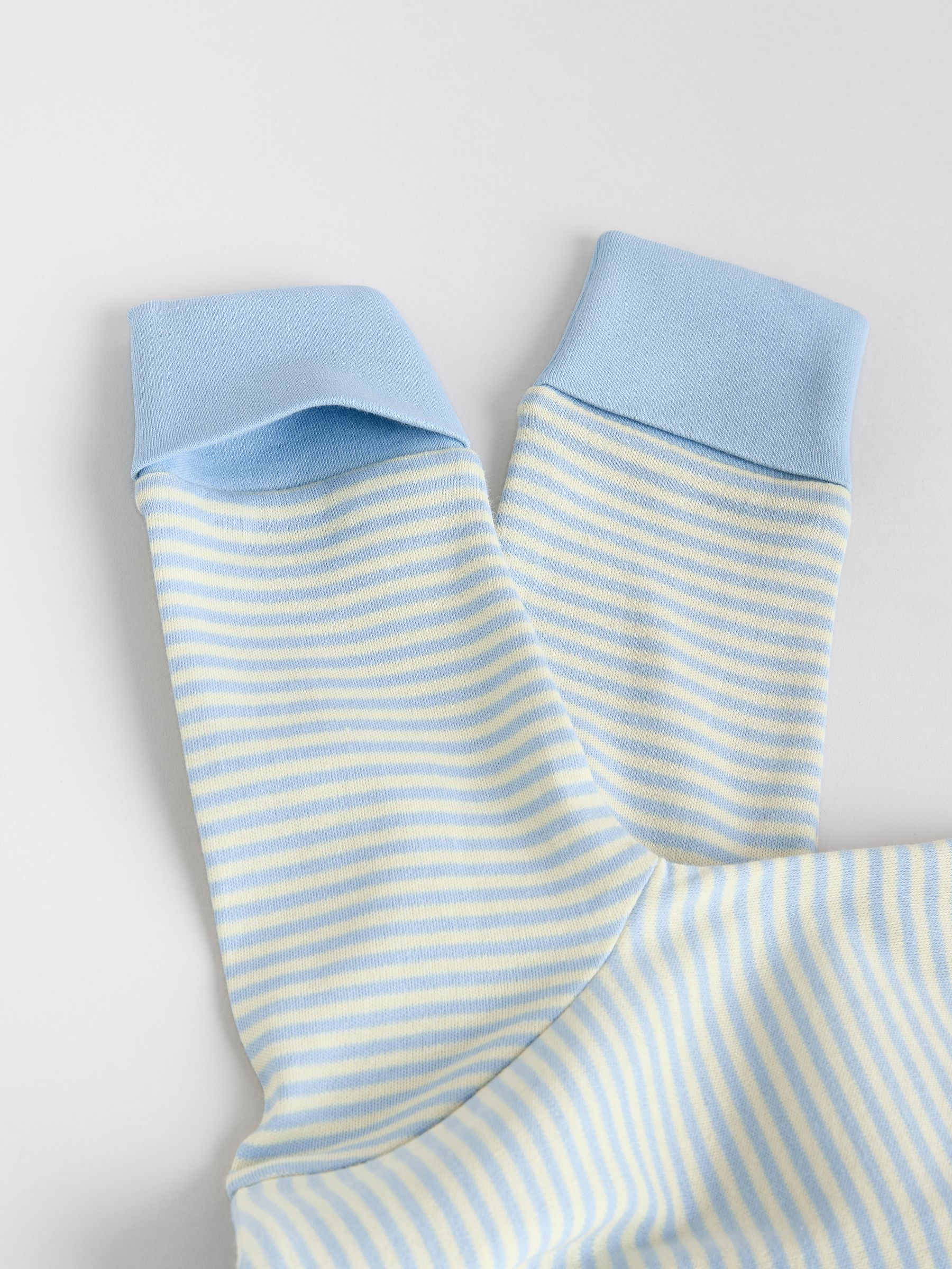 Mothercare 3 Pack Blue Footless Sleepsuits main image 0
