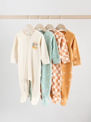Minerali - Baby Two Way Zip 100% Cotton Sleepsuits 4 Pack (0mths-2yrs) - Slika 1 iz 13