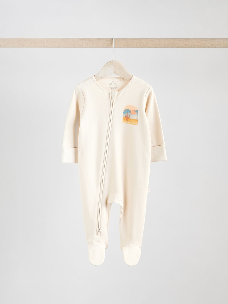 Minerali - Baby Two Way Zip 100% Cotton Sleepsuits 4 Pack (0mths-2yrs) - Slika 2 iz 13