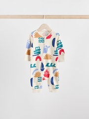 Rouge/Bleu - Combinaisons de nuit à fermeture éclair pour bébés 3 Pack (0mths-3yrs) - Image 3 de 12