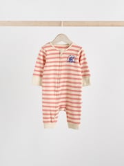 Rouge/Bleu - Combinaisons de nuit à fermeture éclair pour bébés 3 Pack (0mths-3yrs) - Image 4 de 12