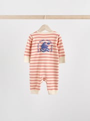 Rouge/Bleu - Combinaisons de nuit à fermeture éclair pour bébés 3 Pack (0mths-3yrs) - Image 5 de 12