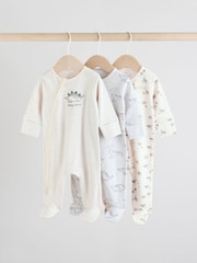 Gris - Dors-bien bébé 100% coton zippés en deux sens 3 Lot (0-2ans) - Image 1 de 10