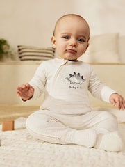 Gris - Dors-bien bébé 100% coton zippés en deux sens 3 Lot (0-2ans) - Image 2 de 10