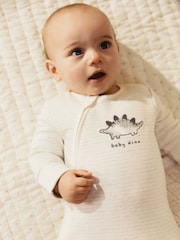 Gris - Dors-bien bébé 100% coton zippés en deux sens 3 Lot (0-2ans) - Image 4 de 10