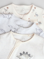 Gris - Dors-bien bébé 100% coton zippés en deux sens 3 Lot (0-2ans) - Image 5 de 10