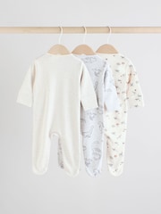 Gris - Dors-bien bébé 100% coton zippés en deux sens 3 Lot (0-2ans) - Image 6 de 10