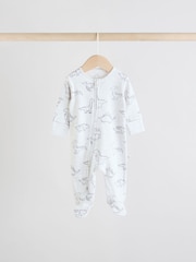 Gris - Dors-bien bébé 100% coton zippés en deux sens 3 Lot (0-2ans) - Image 9 de 10