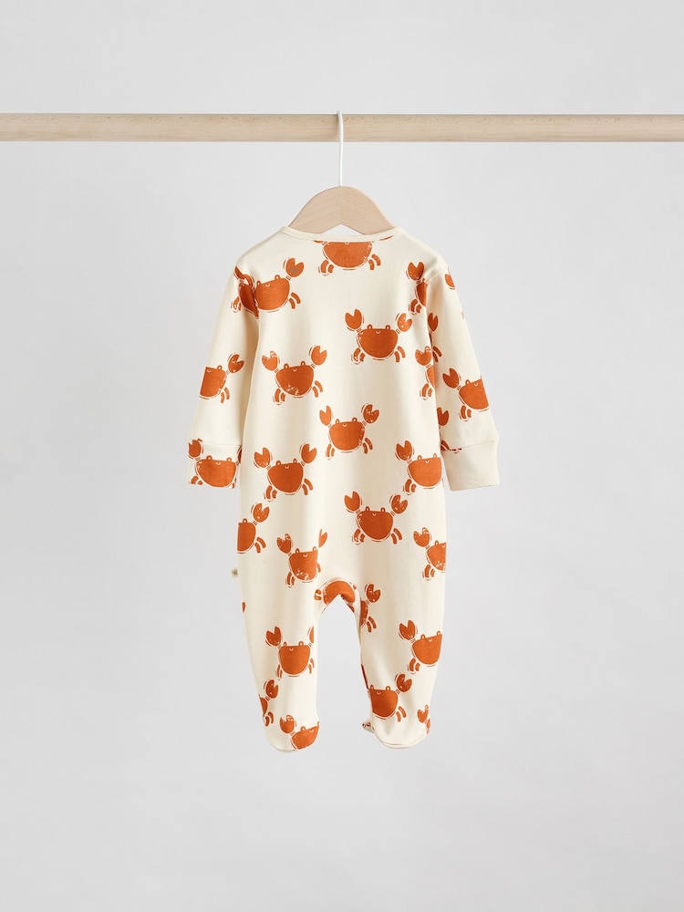 Multi Baby Two Way Zip Sleepsuits 3 Pack (0-2yrs) - Image 4 of 12