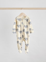 Multi Two Way Zip Baby Sleepsuits 3 Pack (0mths-2yrs) - Image 6 of 12