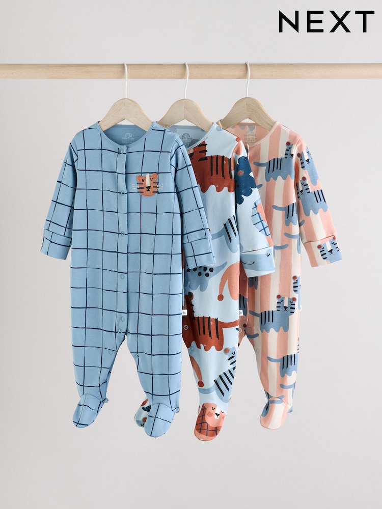 Navy Baby Sleepsuits 3 Pack (0mths-2yrs) - Image 15 of 15