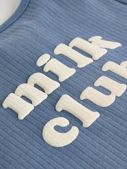 Blue 3 Pack Baby Slogan 100% Cotton Sleepsuits (0mths-2yrs) - Image 16 of 18