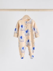 Multi 4 Pack Animal Baby 100% Cotton Sleepsuits (0mths-2yrs) - Image 5 of 13