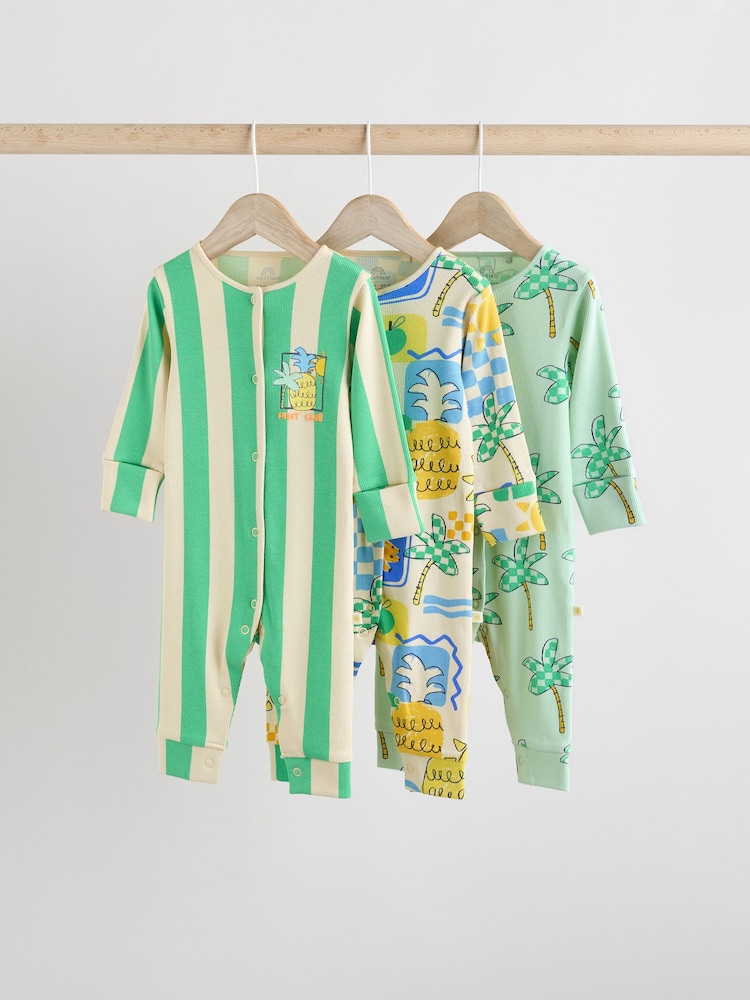 zelena - Dojenček Svetli Pineapple Sleepsuits 3 Pack (0mesecev-3let) - Slika 1 iz 12 zelena - Dojenček Svetli Pineapple Sleepsuits 3 Pack (0mesecev-3let) - Slika 1 iz 12