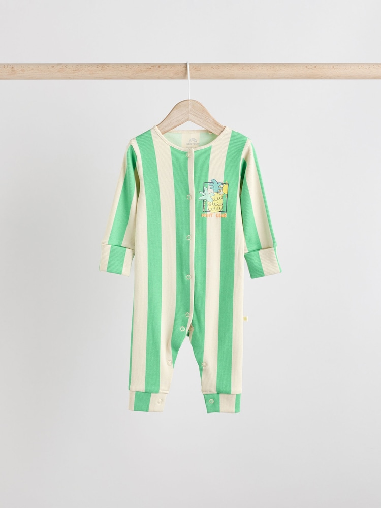 Groen - Verpakking van 3 felgekleurde baby ananas babypyjama's (0 mnd - 3 jr) - Image 3 of 12