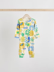 Grün - Helle Baby-Schlafanzüge mit Ananas-Motiv im 3er-Pack (0M.–3J.) - Bild 5 von 12