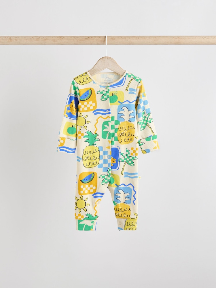 Groen - Verpakking van 3 felgekleurde baby ananas babypyjama's (0 mnd - 3 jr) - Image 5 of 12