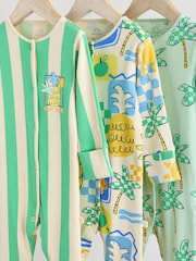 Grün - Helle Baby-Schlafanzüge mit Ananas-Motiv im 3er-Pack (0M.–3J.) - Bild 7 von 12