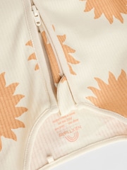 Navy/Camel Baby Two Way Zip Footless 100% Cotton Sleepsuits 3 Pack (0mths-3yrs) - Image 9 of 13