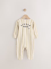 Ecru/Green Little Man Baby Sleepsuit (0mths-2yrs) - Image 5 of 12