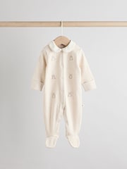Neutral Baby Embroidered Sleepsuits 3 Pack (0-2yrs) - Image 2 of 12