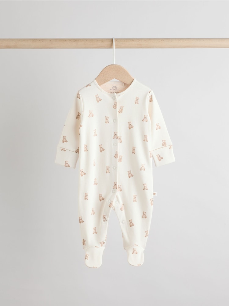 Neutral Baby Embroidered Sleepsuits 3 Pack (0-2yrs) - Image 3 of 12