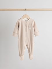 Neutral Baby Embroidered Sleepsuits 3 Pack (0-2yrs) - Image 4 of 12