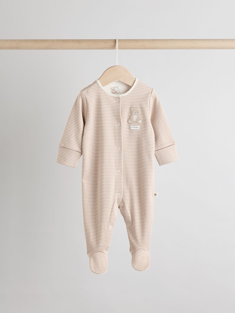 Neutral Baby Embroidered Sleepsuits 3 Pack (0-2yrs) - Image 4 of 12