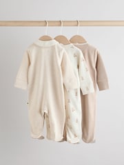 Neutral Baby Embroidered Sleepsuits 3 Pack (0-2yrs) - Image 5 of 12