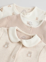 Neutral Baby Embroidered Sleepsuits 3 Pack (0-2yrs) - Image 8 of 12
