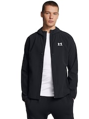 Under Armour Black Stretch Woven Windbreaker - Image 1 of 4